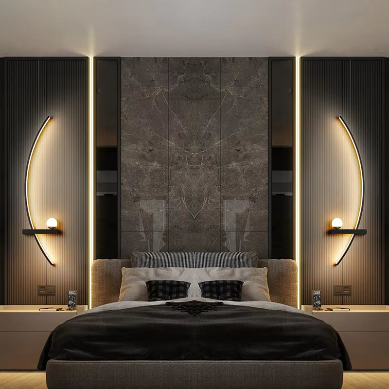 LED Wall Lamp 55/105CM Smart Remote Control Left Right Lighting Wall Sconces Bedroom Bedside Living Room Home Led Lights Lustre