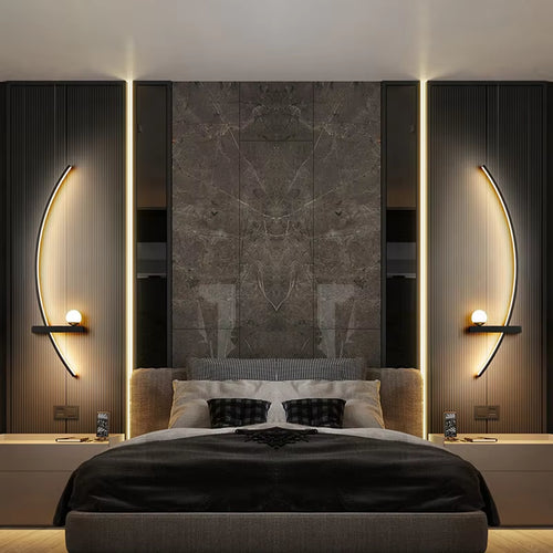LED Wall Lamp 55/105CM Smart Remote Control Left Right Lighting Wall Sconces Bedroom Bedside Living Room Home Led Lights Lustre