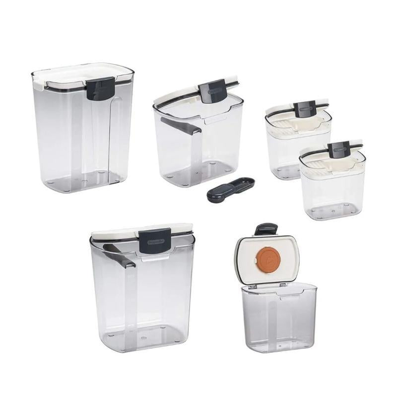 Progressive Prokeeper 6-Piece Baker'S Storage Set Container Kitchen - Versatile Storage Solution for Home Cooking Jar Lid